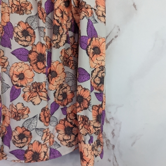 Duluth Trading Shirt Button Up Floral Size XS Women Sidewinder Gardening Print - Picture 4 of 11